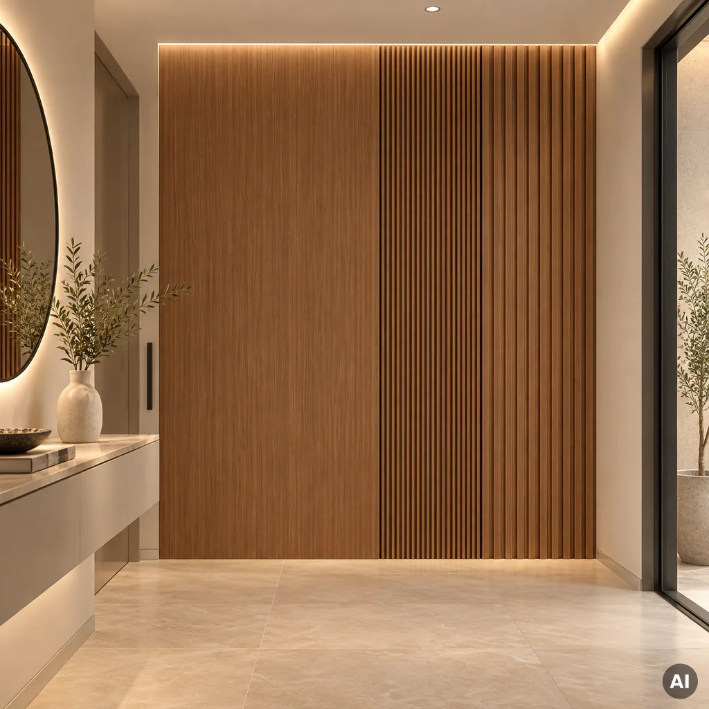 Panel ścienny dekoracyjny XL Mocca Oak 60 x 265 cm, 6081175