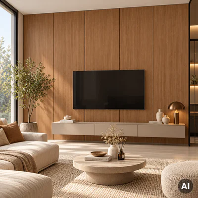 Panel ścienny dekoracyjny XL Mocca Oak 60 x 265 cm, 6081175