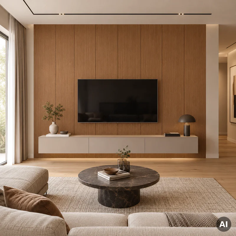 Panel ścienny dekoracyjny XL Mocca Oak 60 x 265 cm, 6081175