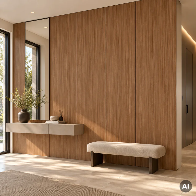Panel ścienny dekoracyjny XL Mocca Oak 60 x 265 cm, 6081175