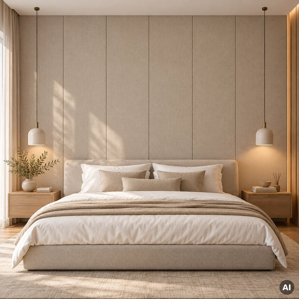 Panel ścienny dekoracyjny XL Linen Fabric 60 x 265 cm, 6075087