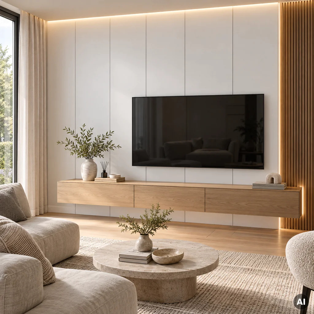 Panel ścienny dekoracyjny XL Soft White 60 x 265 cm, 6075085