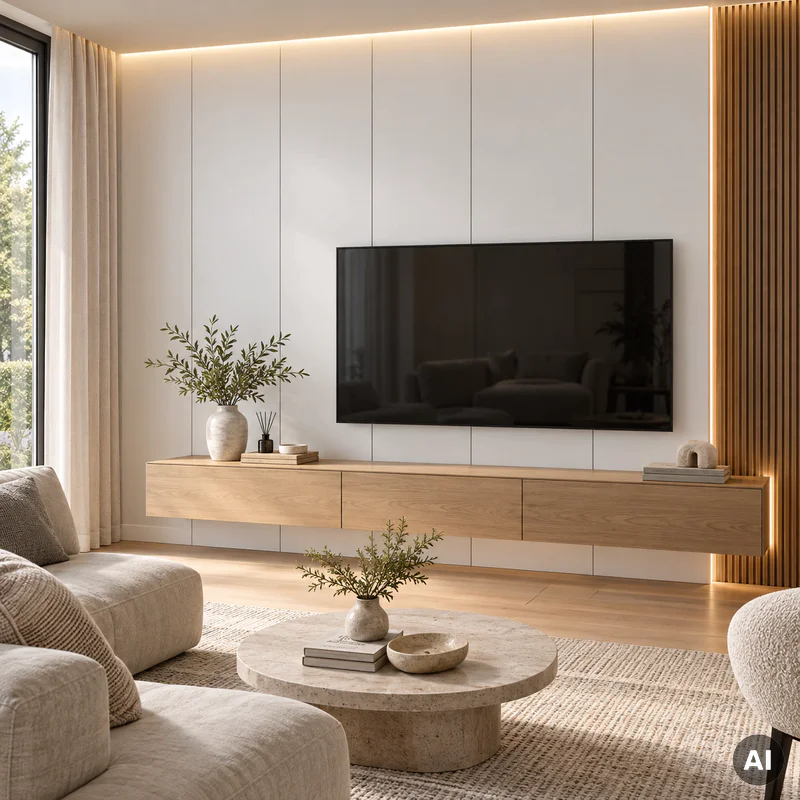 Panel ścienny dekoracyjny XL Soft White 60 x 265 cm, 607508