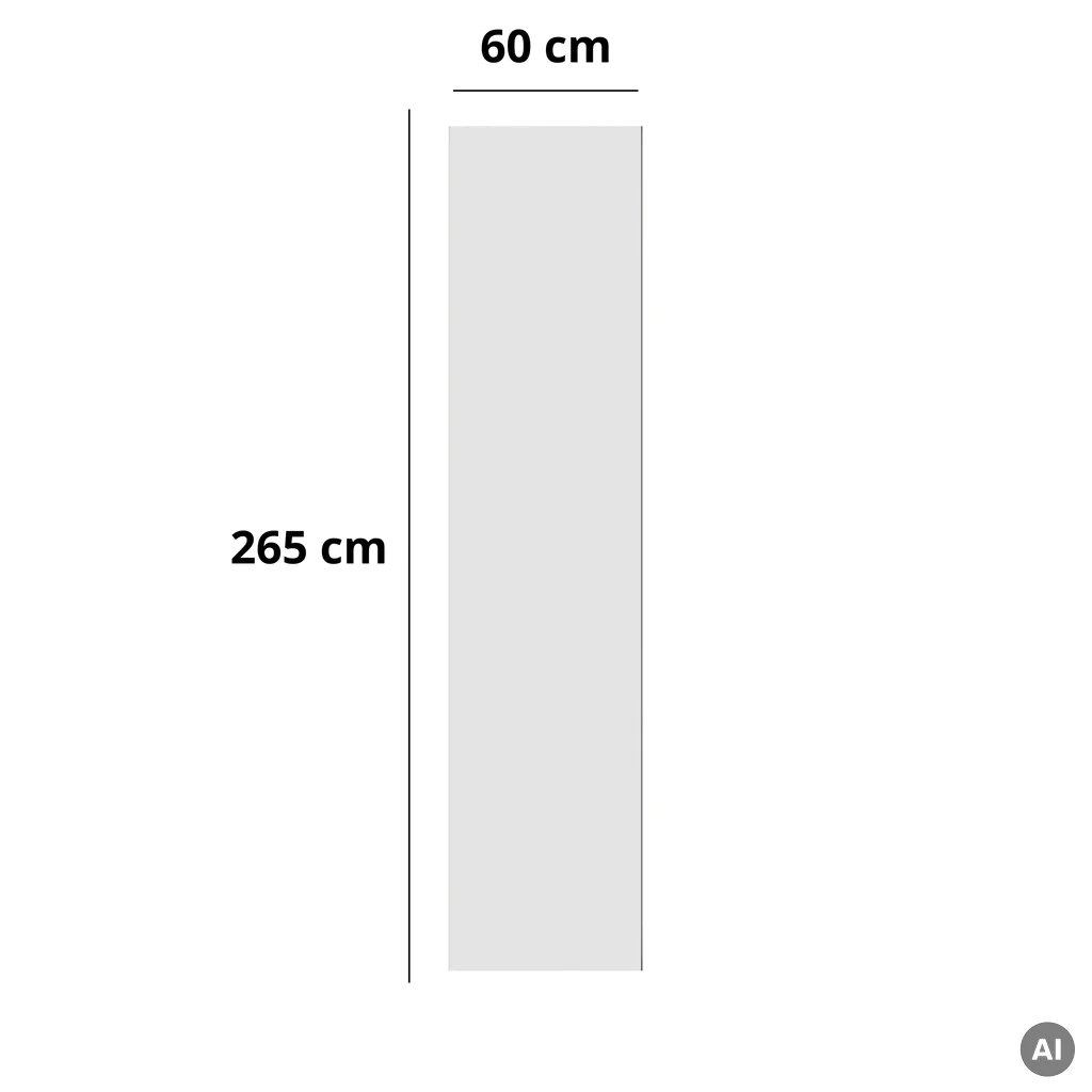 Panel ścienny dekoracyjny XL Soft White 60 x 265 cm, 6075085