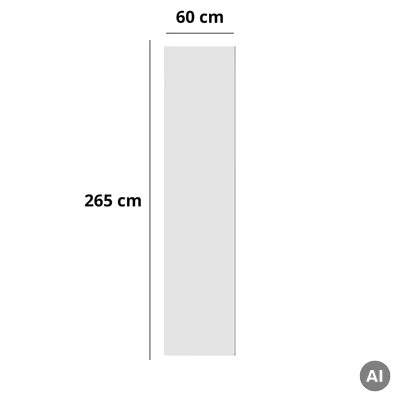 Panel ścienny dekoracyjny XL Soft White 60 x 265 cm, 6075085
