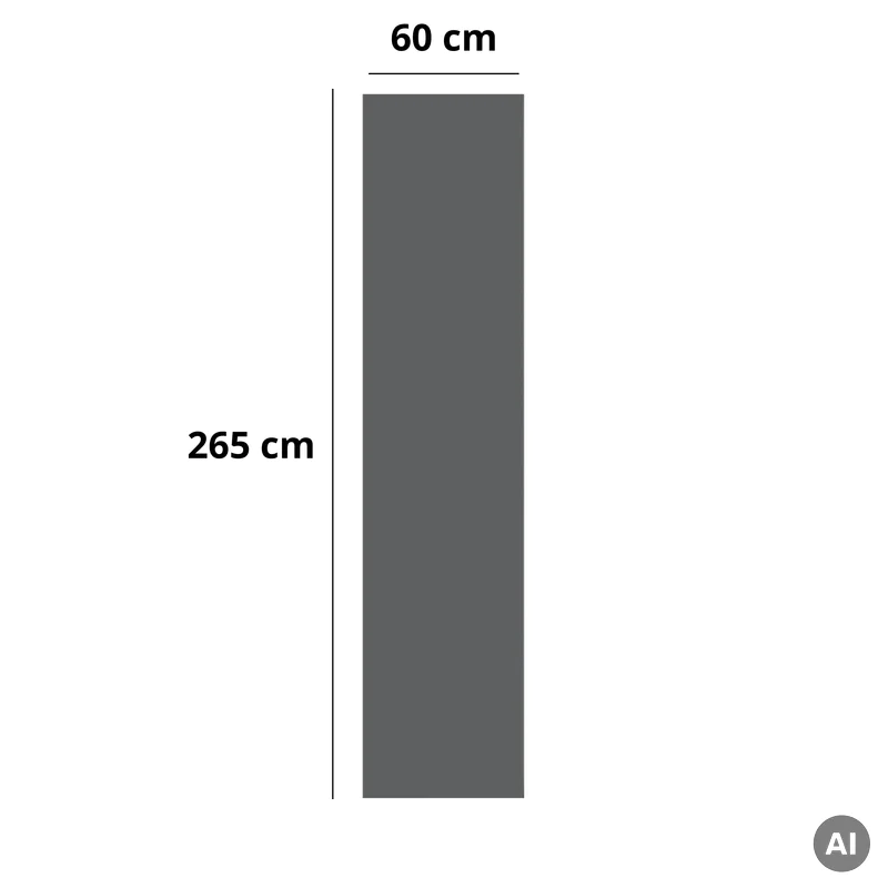Panel ścienny dekoracyjny XL Deep Grey 60 x 265 cm, 6075086
