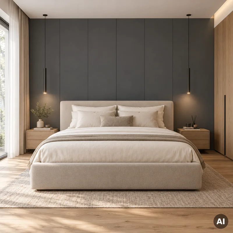 Panel ścienny dekoracyjny XL Deep Grey 60 x 265 cm, 6075086