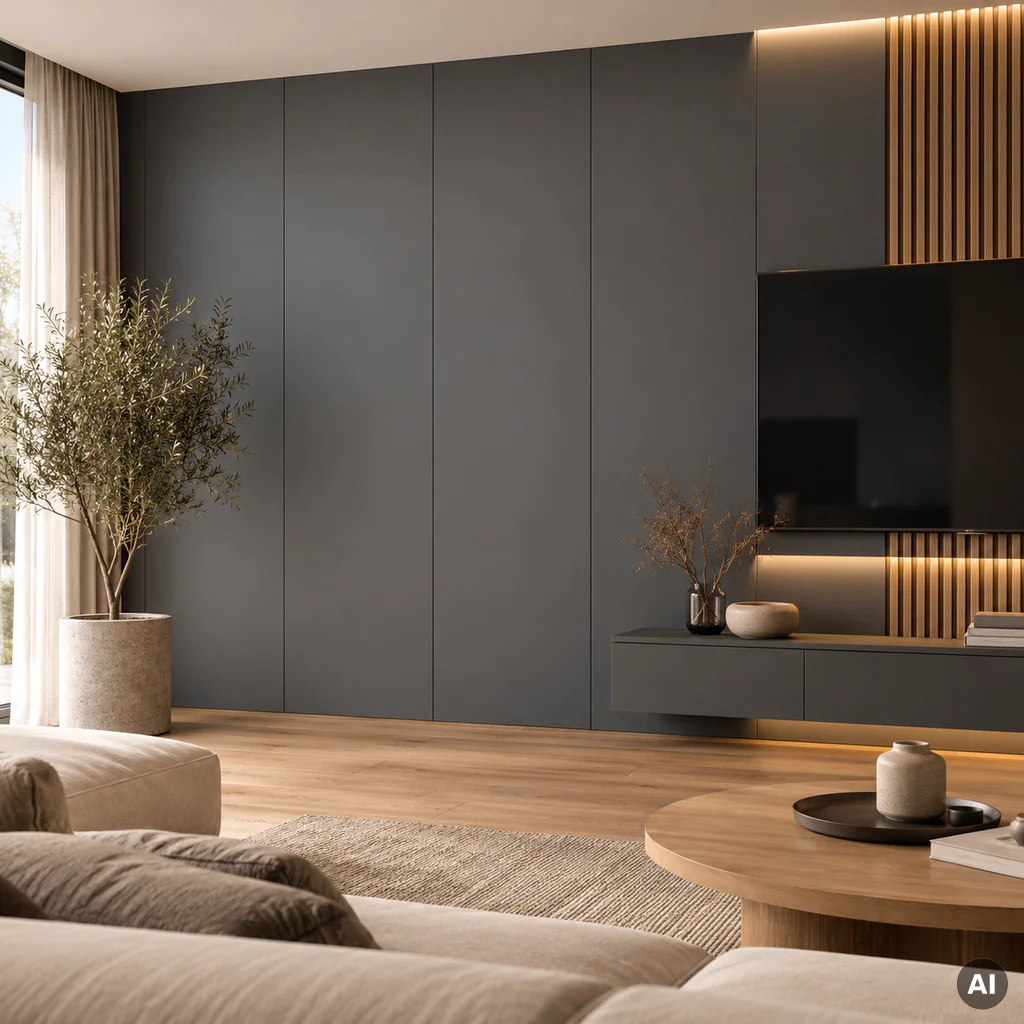 Panel ścienny dekoracyjny XL Deep Grey 60 x 265 cm, 6075086