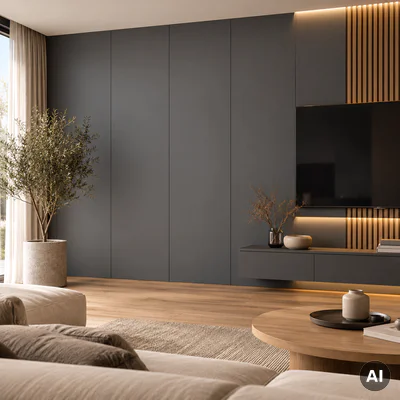Panel ścienny dekoracyjny XL Deep Grey 60 x 265 cm, 6075086