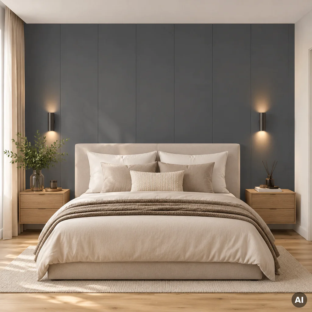 Panel ścienny dekoracyjny XL Deep Grey 60 x 265 cm, 6075086