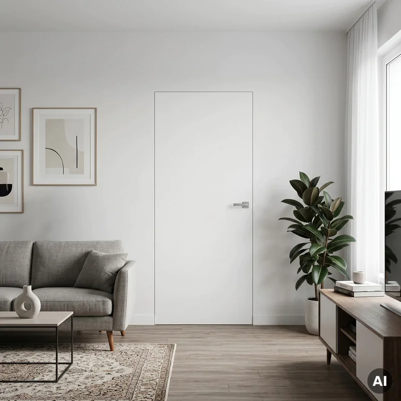 Drzwi Sara Eco 2 odwrotna przylga ukryte prawe 80 cm otwiera